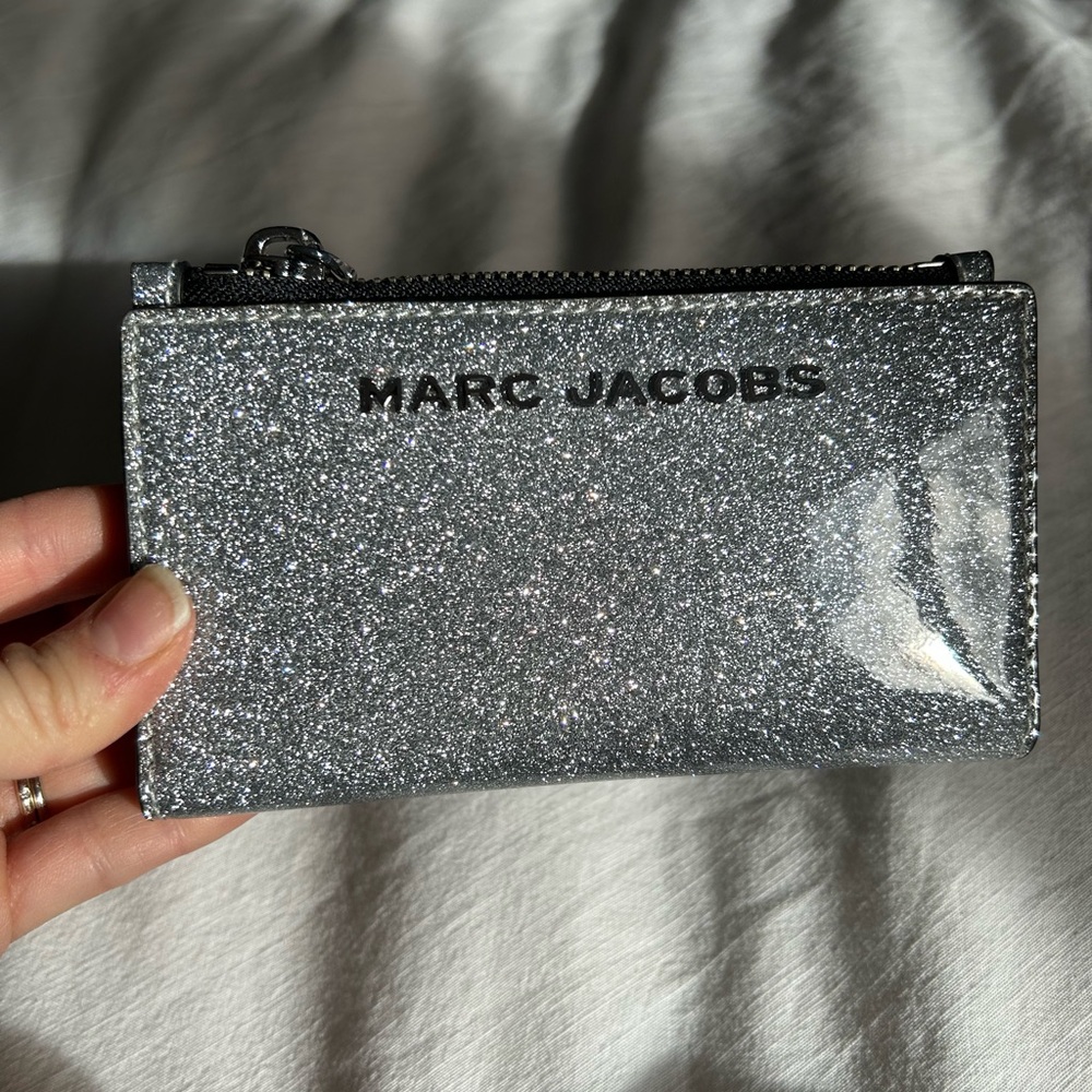 Marc Jacobs Shimmering Silver Card Case